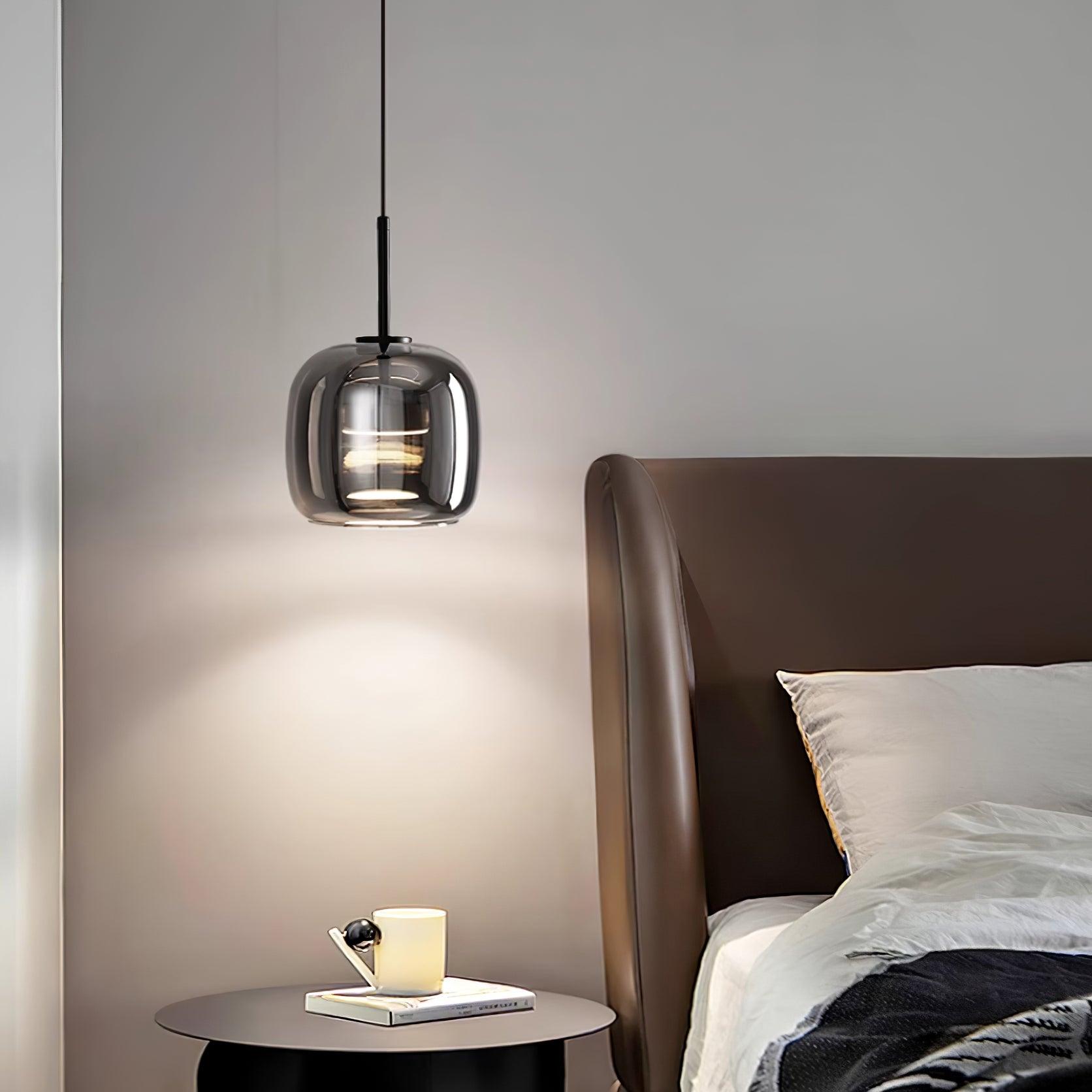 Verona Modern Smoked Glass Pendant Light