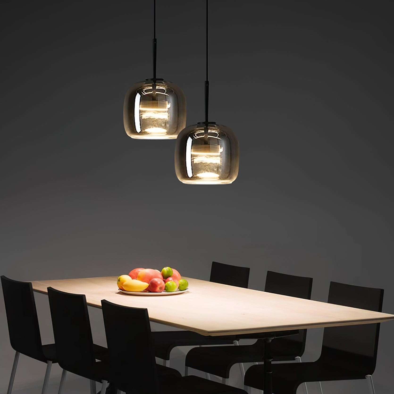 Verona Modern Smoked Glass Pendant Light