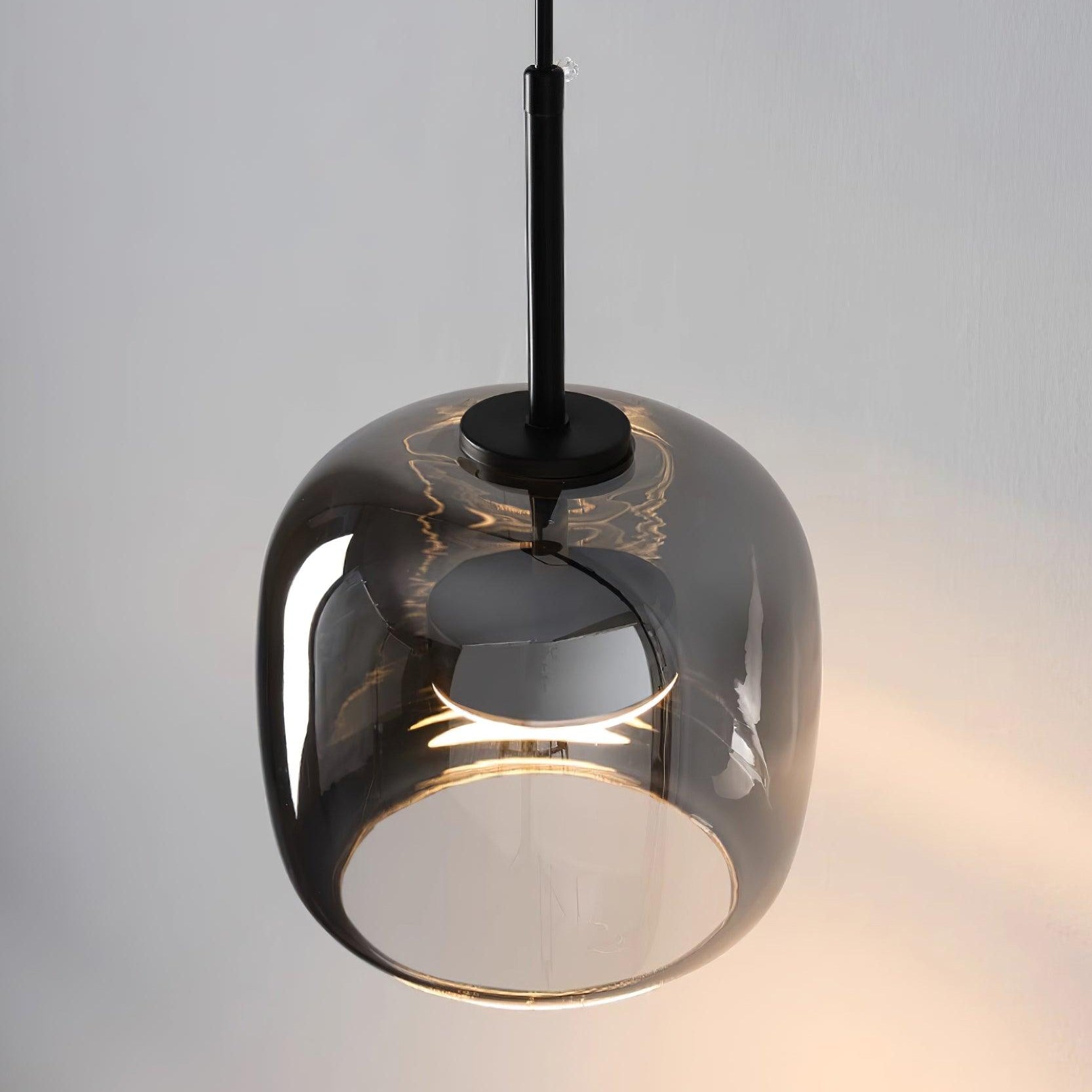 Verona Modern Smoked Glass Pendant Light