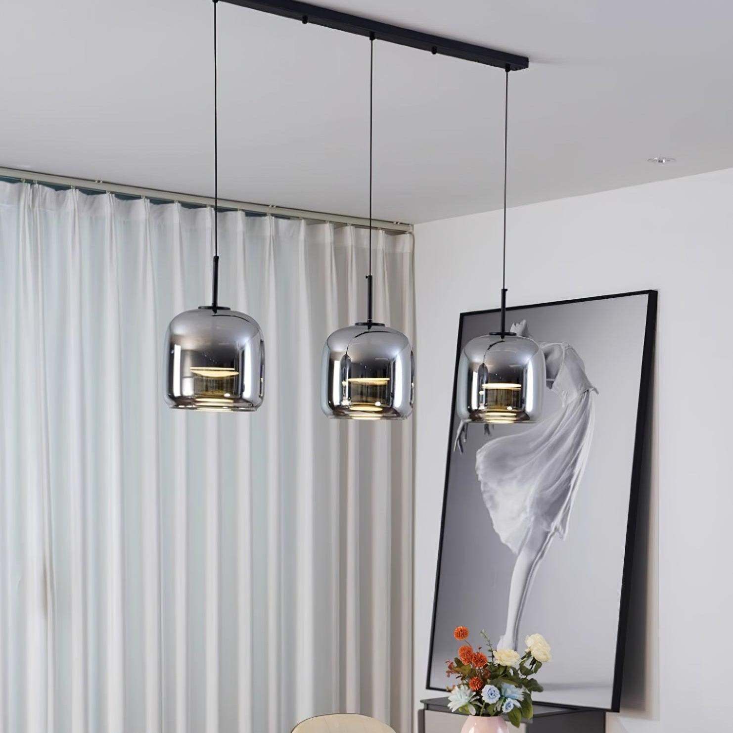 Verona Modern Smoked Glass Pendant Light