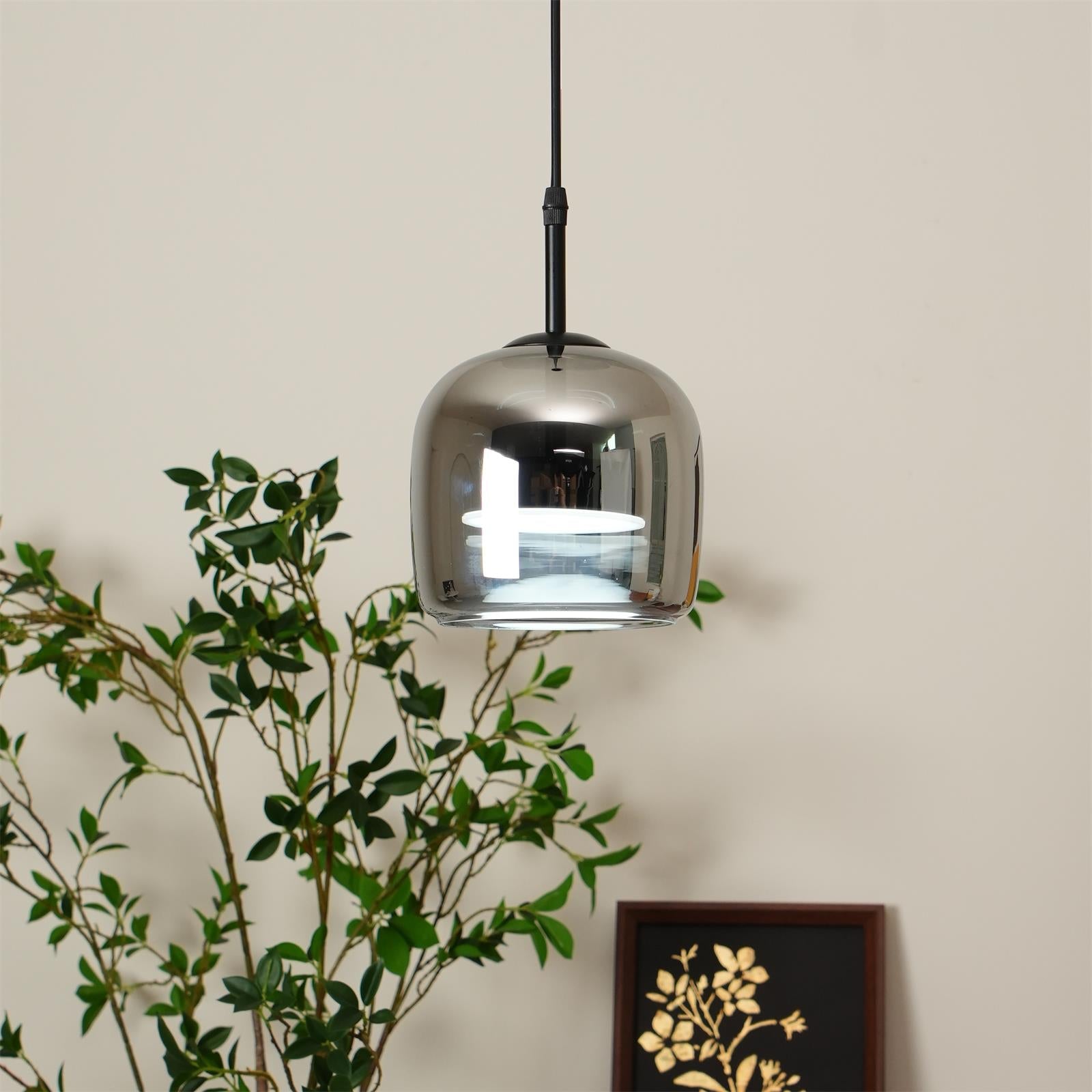 Verona Modern Smoked Glass Pendant Light