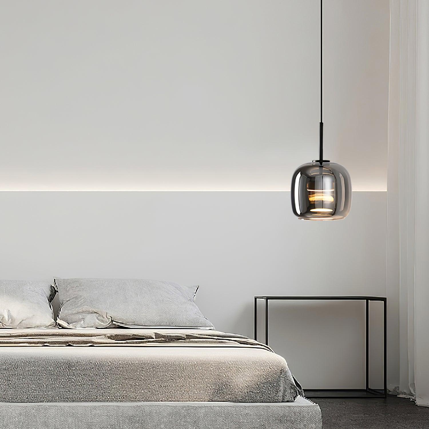 Verona Modern Smoked Glass Pendant Light