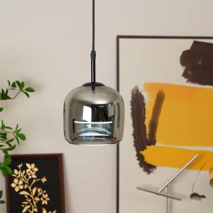 Verona Modern Smoked Glass Pendant Light