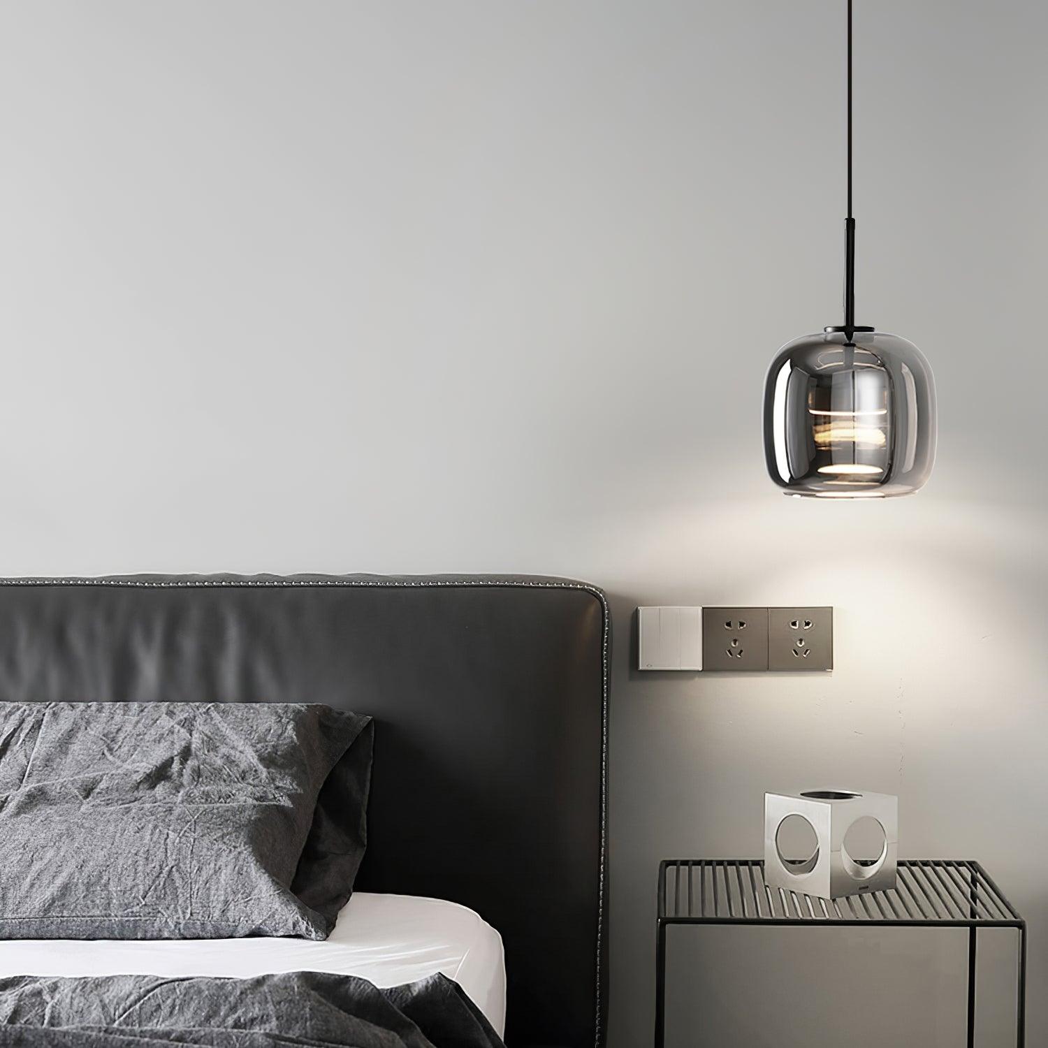 Verona Modern Smoked Glass Pendant Light