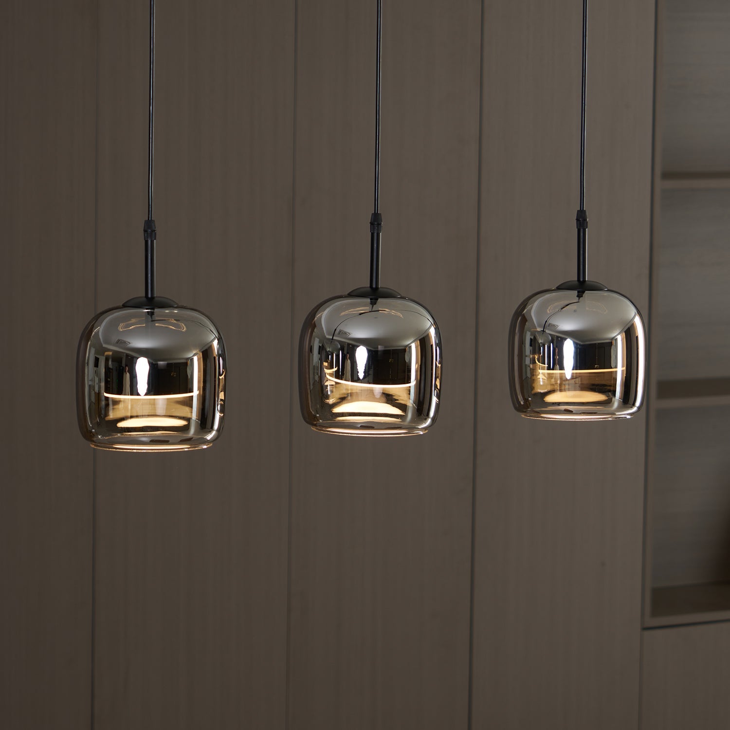 Verona Modern Smoked Glass Pendant Light