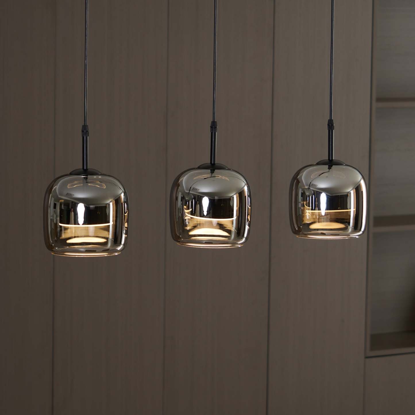 Verona Modern Smoked Glass Pendant Light