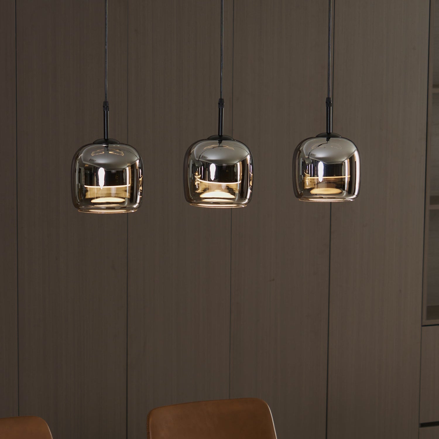 Verona Modern Smoked Glass Pendant Light