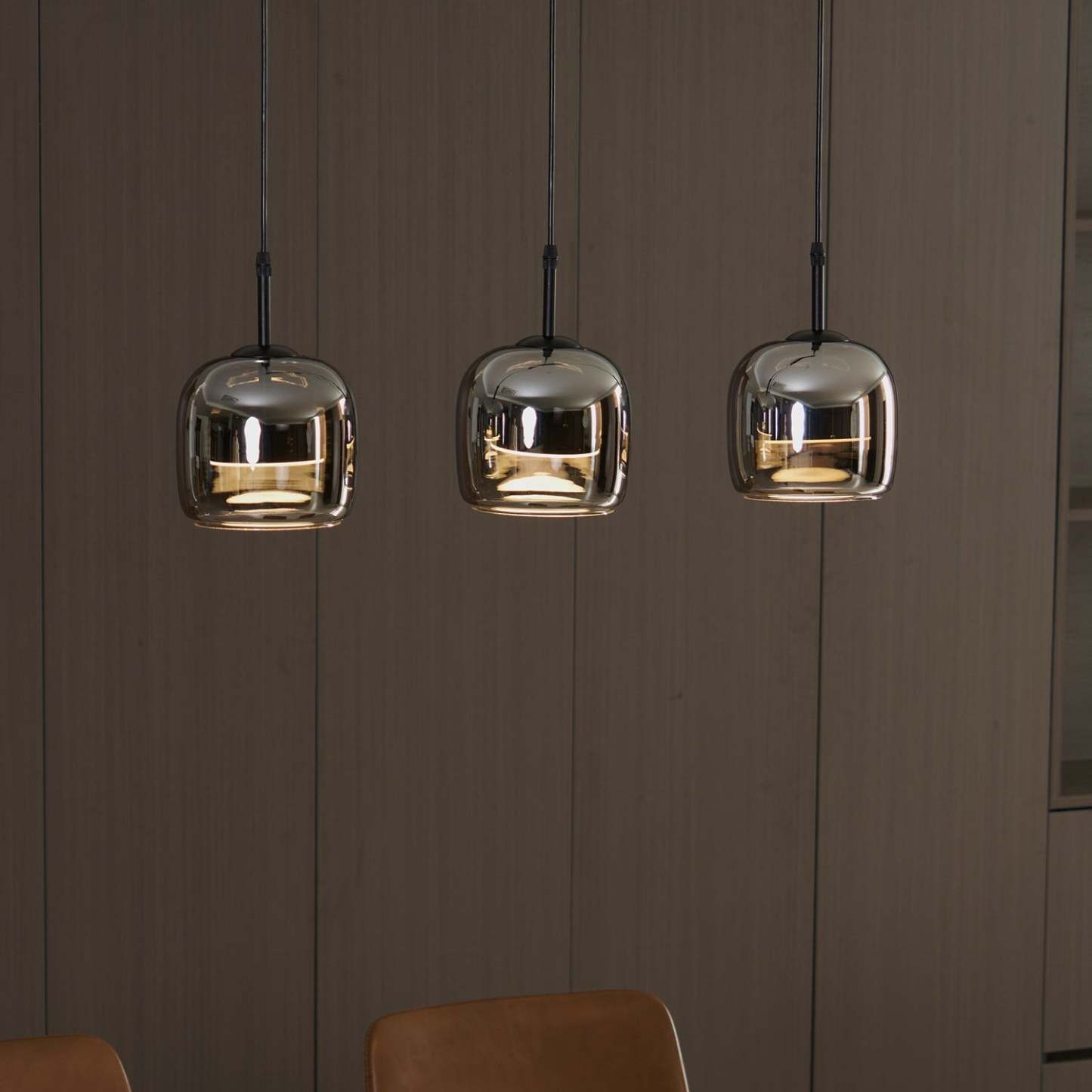 Verona Modern Smoked Glass Pendant Light