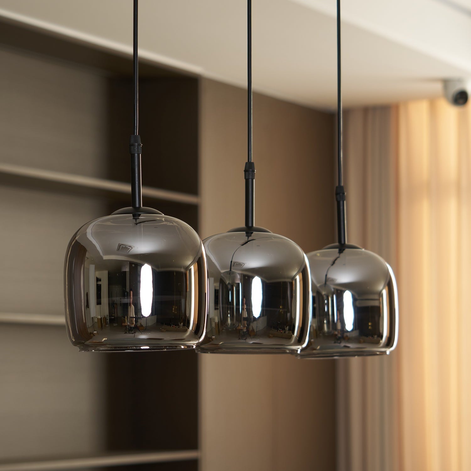 Verona Modern Smoked Glass Pendant Light