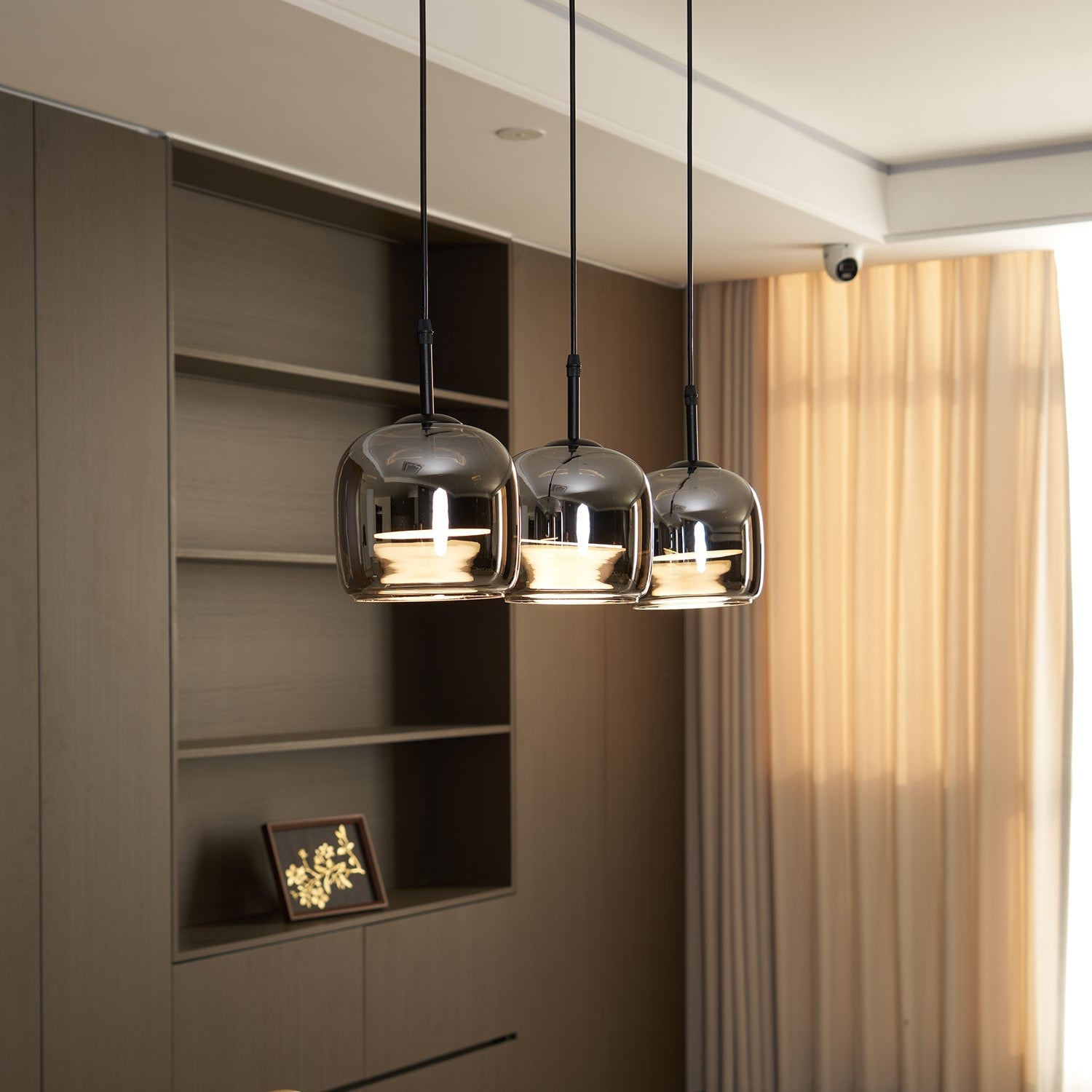 Verona Modern Smoked Glass Pendant Light