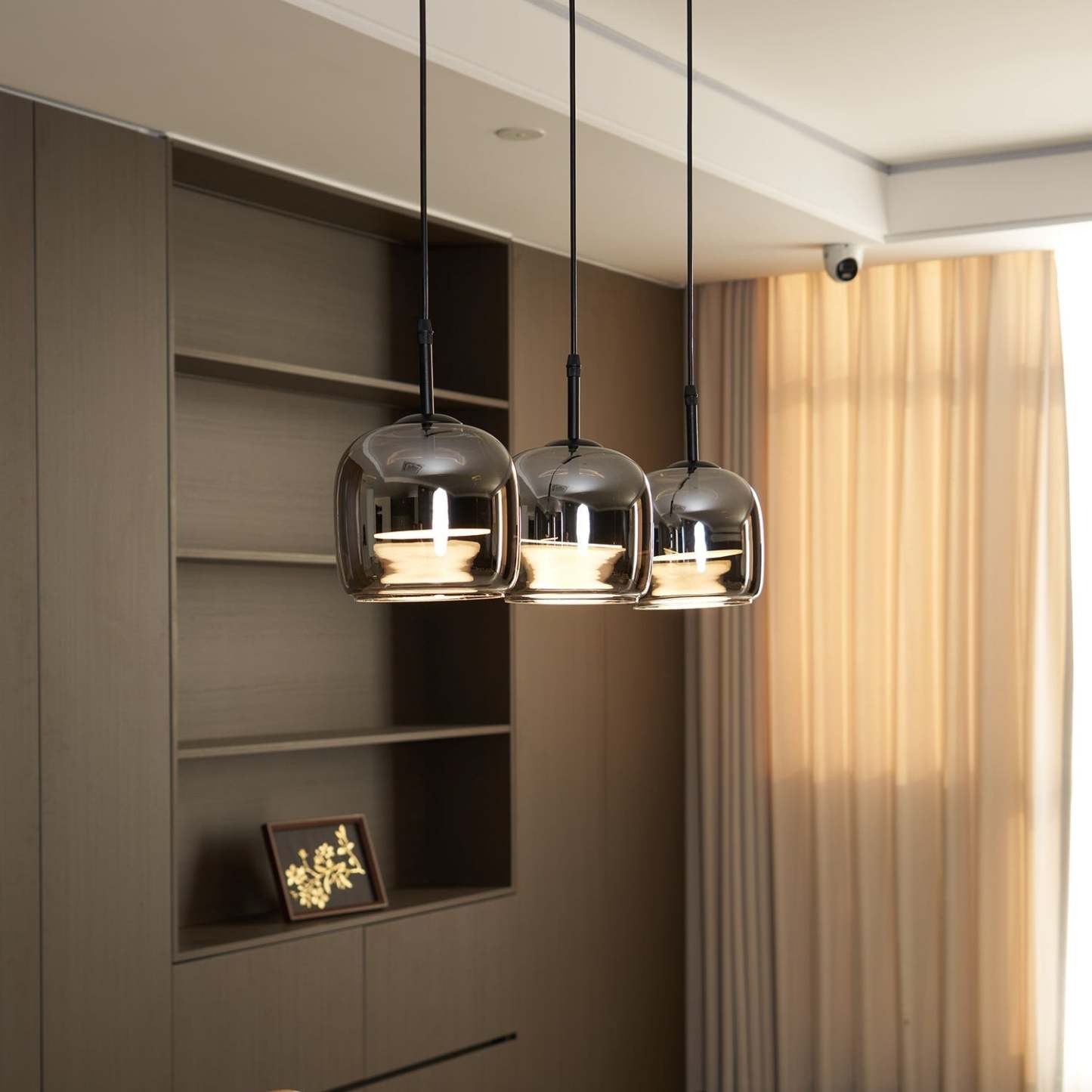 Verona Modern Smoked Glass Pendant Light