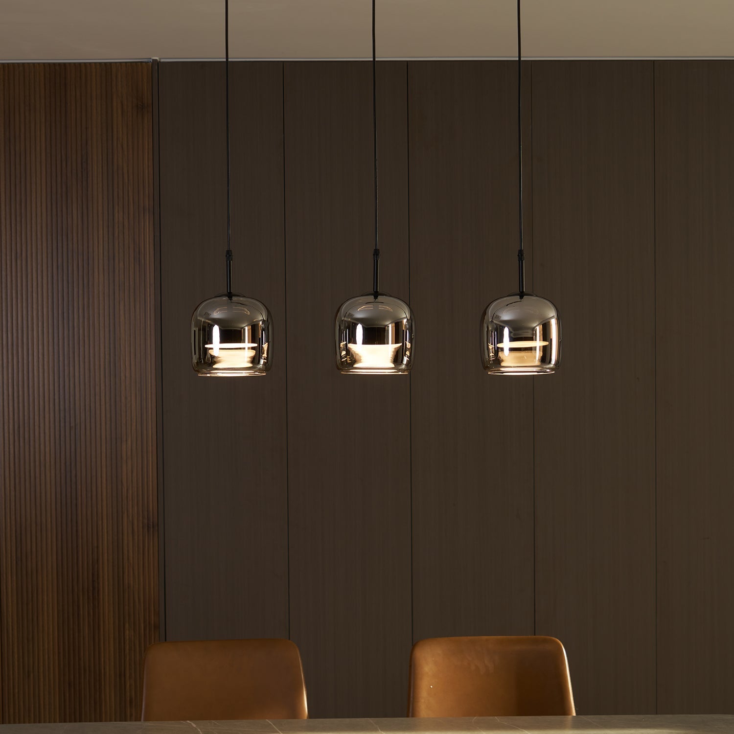Verona Modern Smoked Glass Pendant Light