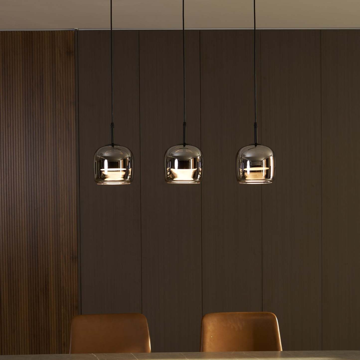 Verona Modern Smoked Glass Pendant Light