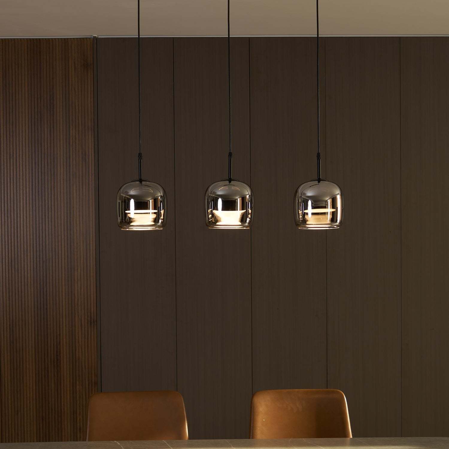 Verona Modern Smoked Glass Pendant Light