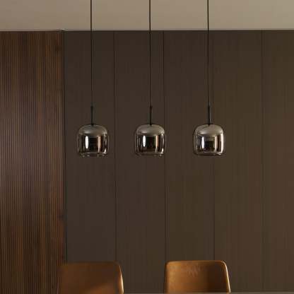 Verona Modern Smoked Glass Pendant Light