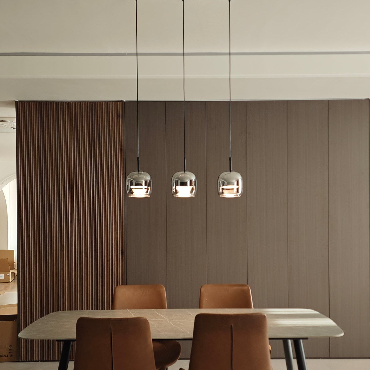 Verona Modern Smoked Glass Pendant Light