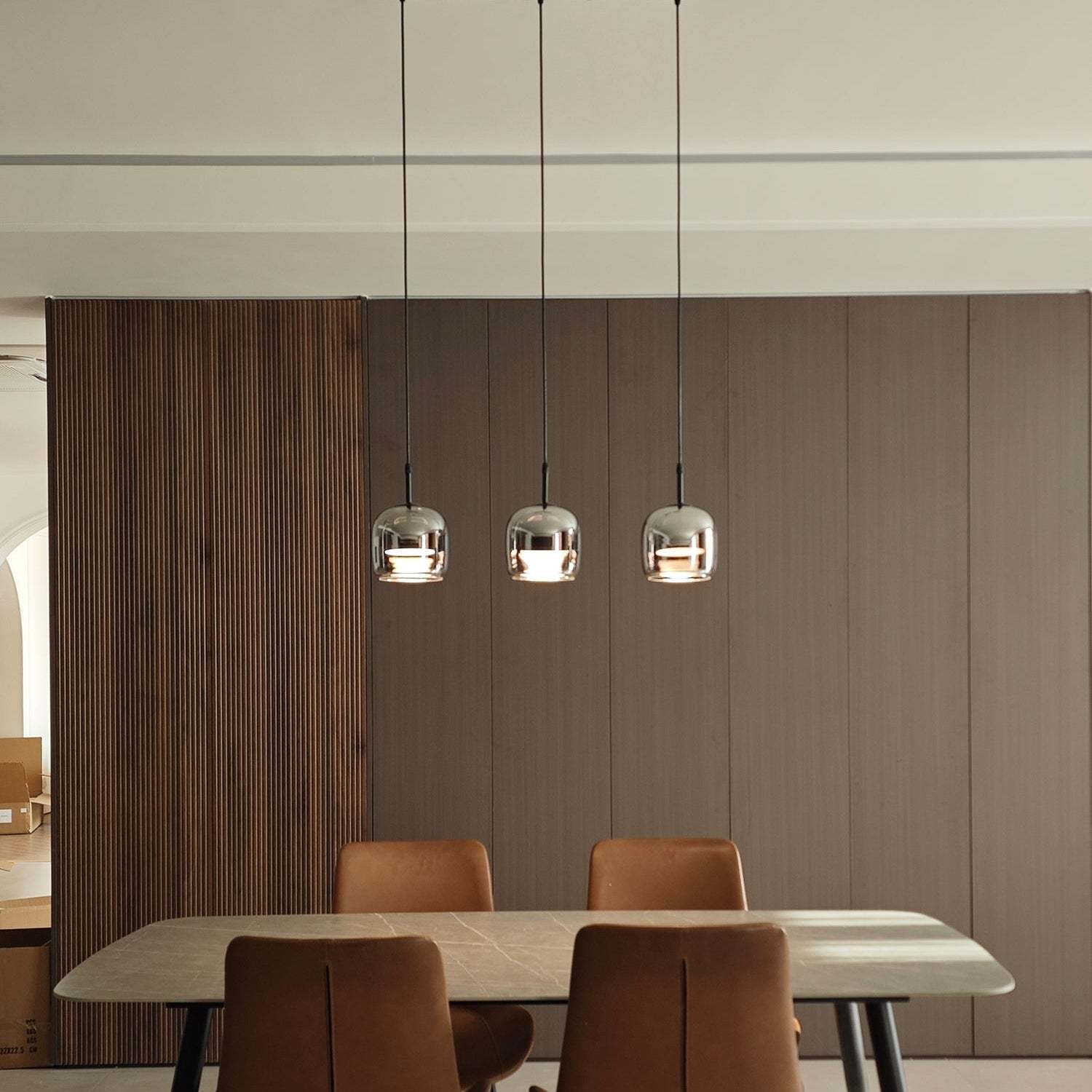 Verona Modern Smoked Glass Pendant Light