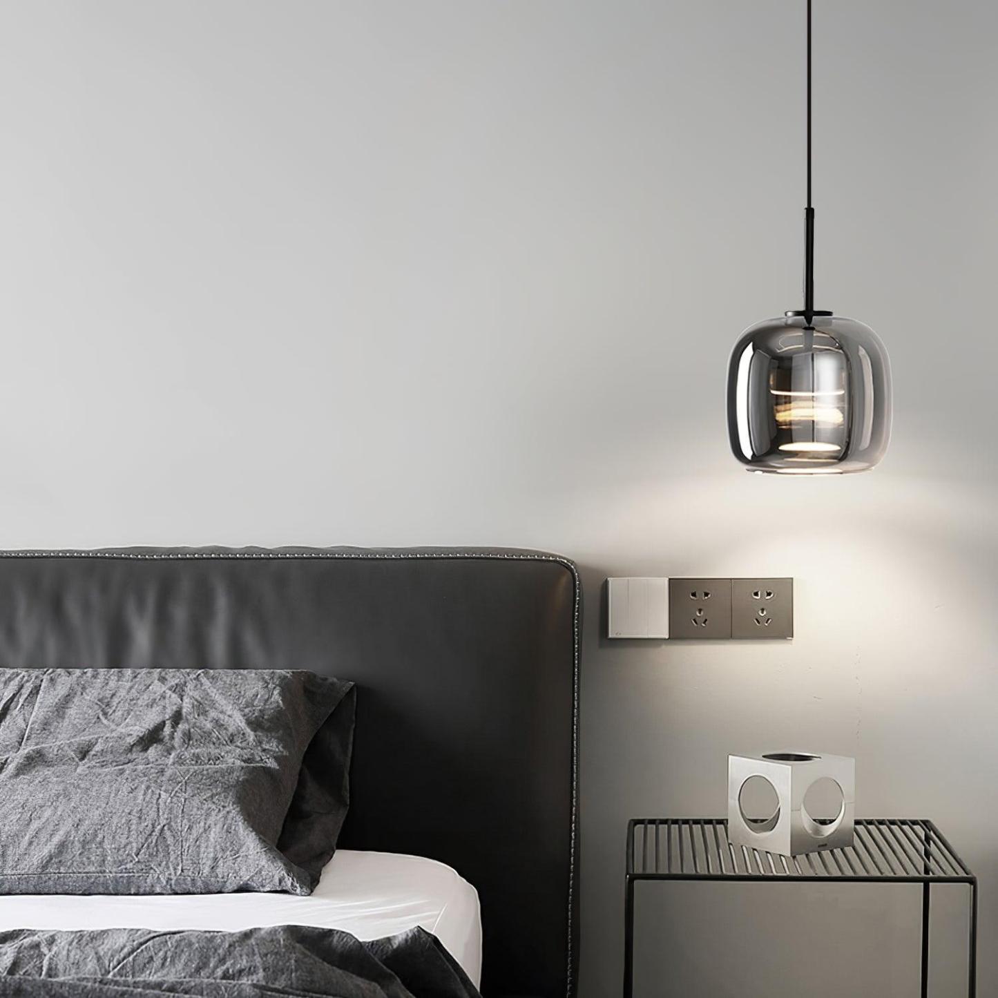 Verona Modern Smoked Glass Pendant Light