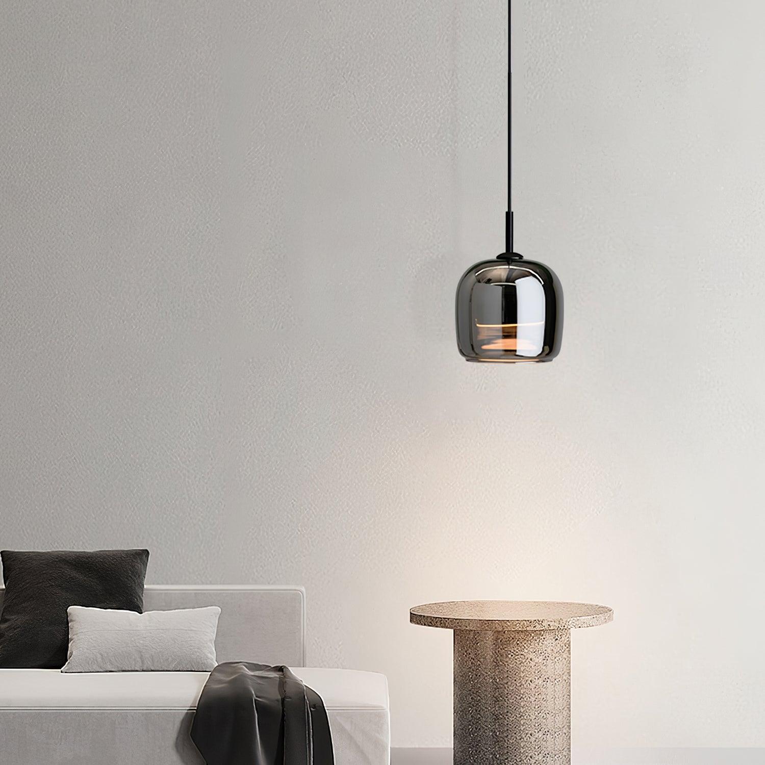 Verona Modern Smoked Glass Pendant Light
