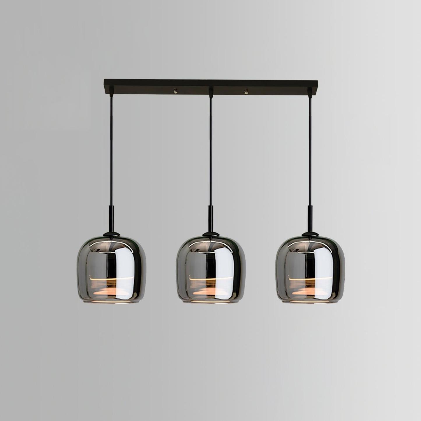 Verona Modern Smoked Glass Pendant Light