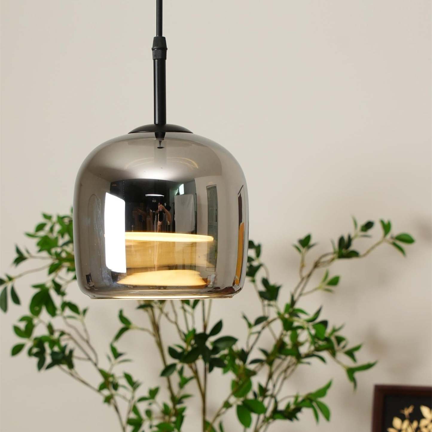 Verona Modern Smoked Glass Pendant Light