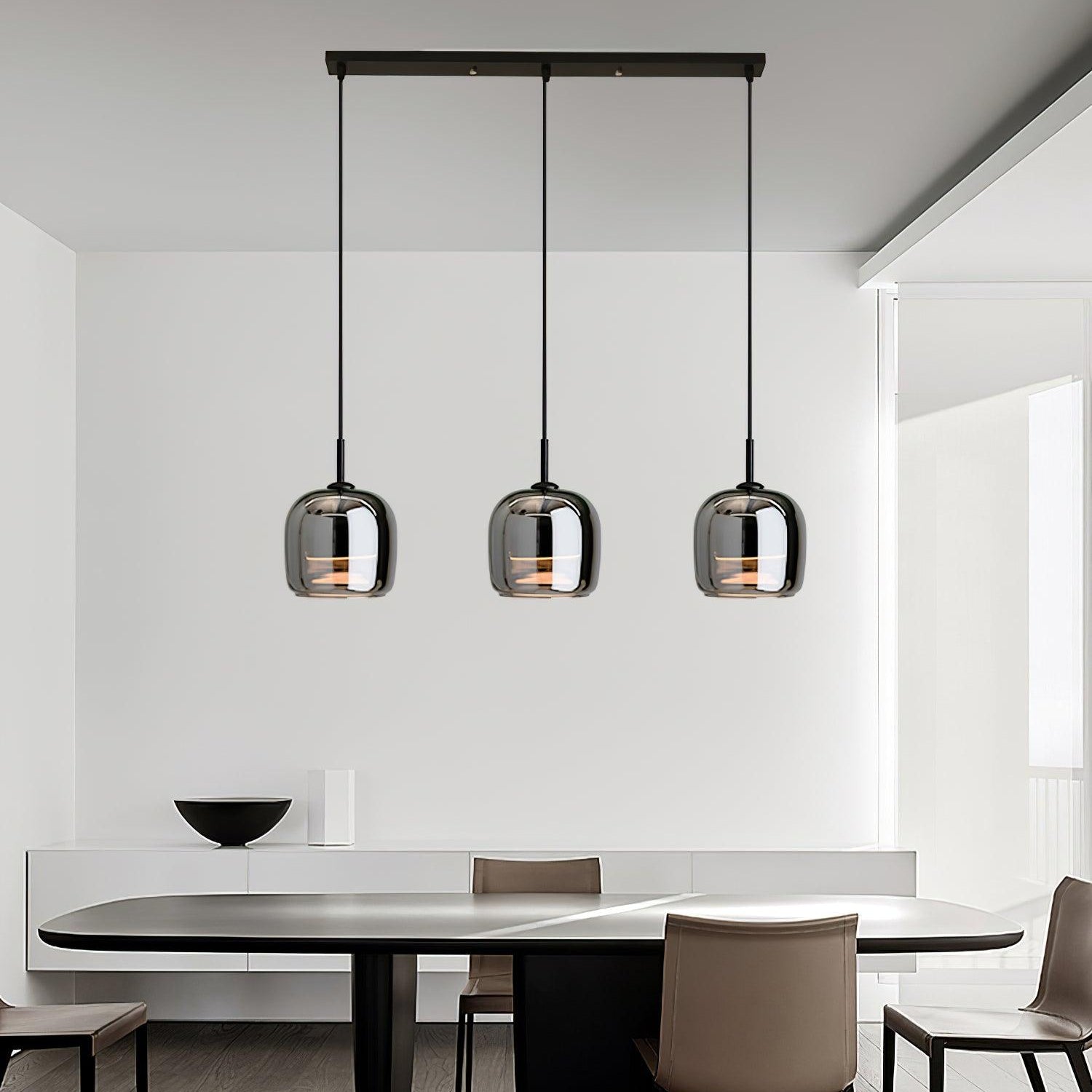 Verona Modern Smoked Glass Pendant Light