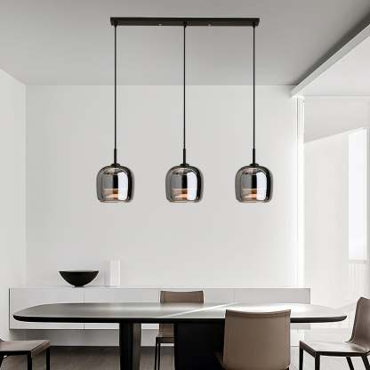 Verona Modern Smoked Glass Pendant Light