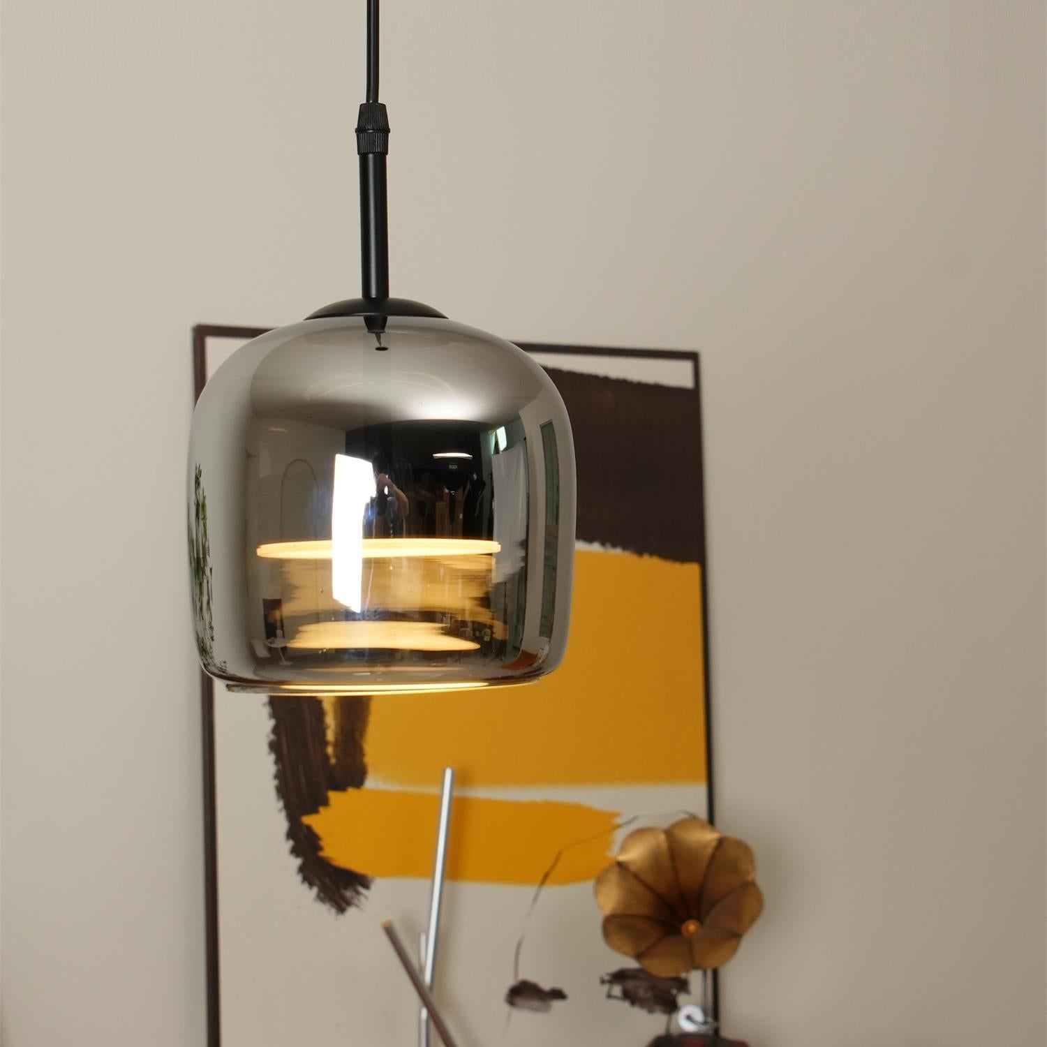 Verona Modern Smoked Glass Pendant Light