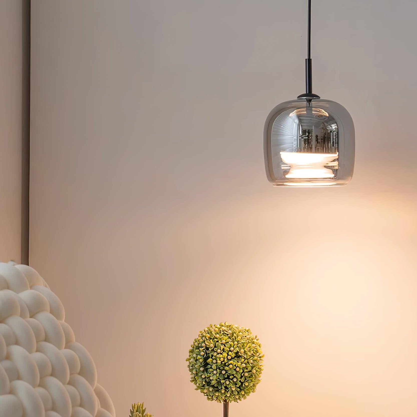 Verona Modern Smoked Glass Pendant Light