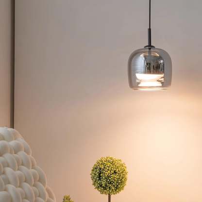 Verona Modern Smoked Glass Pendant Light