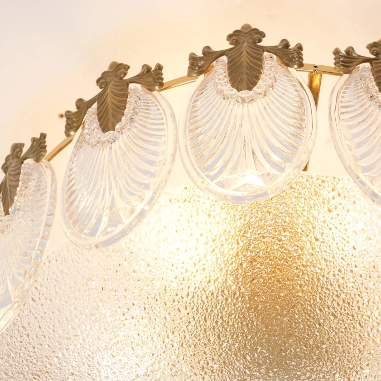 Alessio Vintage Luxury Glass Round Chandelier Living Dining Room