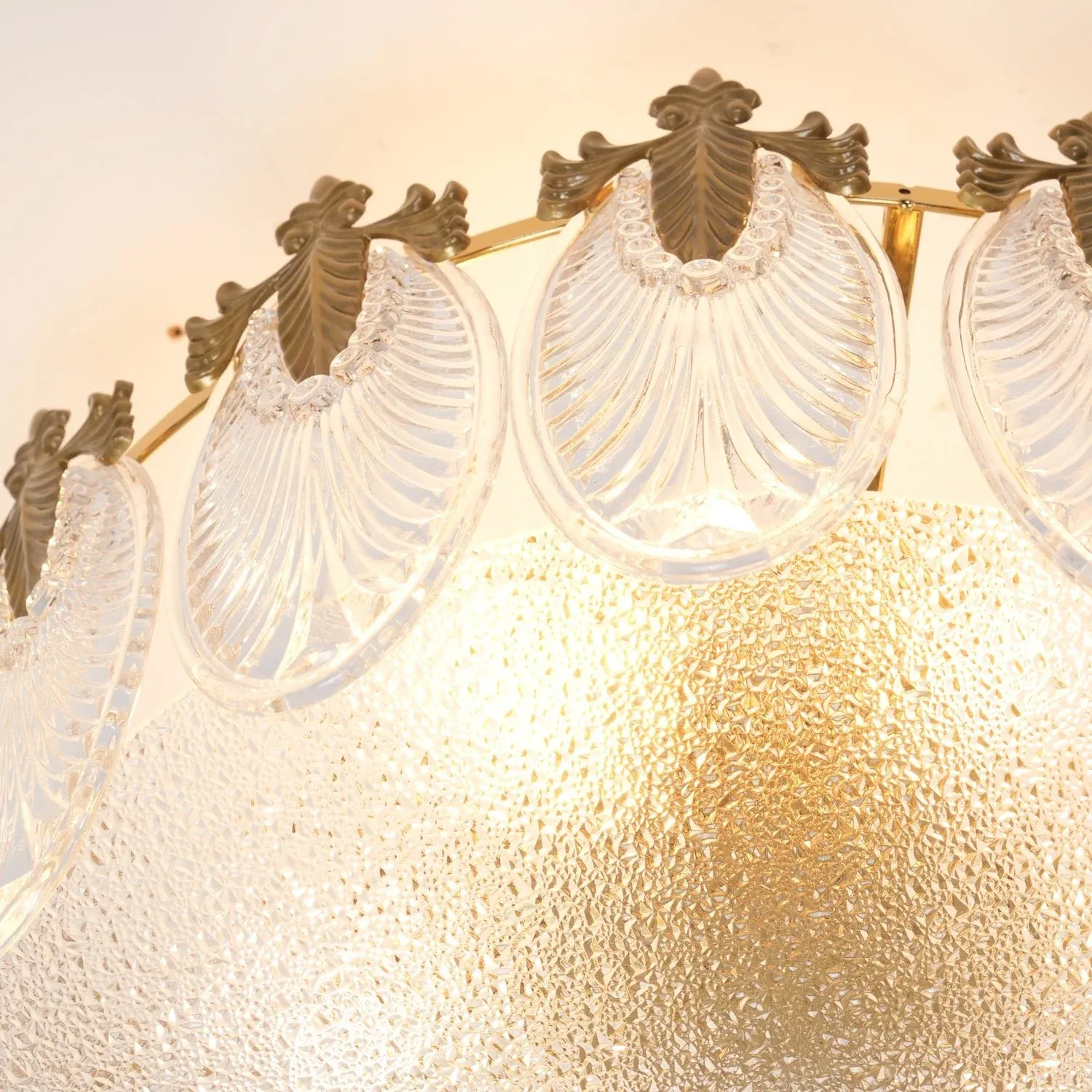 Alessio Vintage Luxury Glass Round Chandelier Living Dining Room