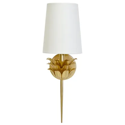 Alessio Minimalism Metal Fabric Brass Silver Wall Lamp Dining Room Bedroom