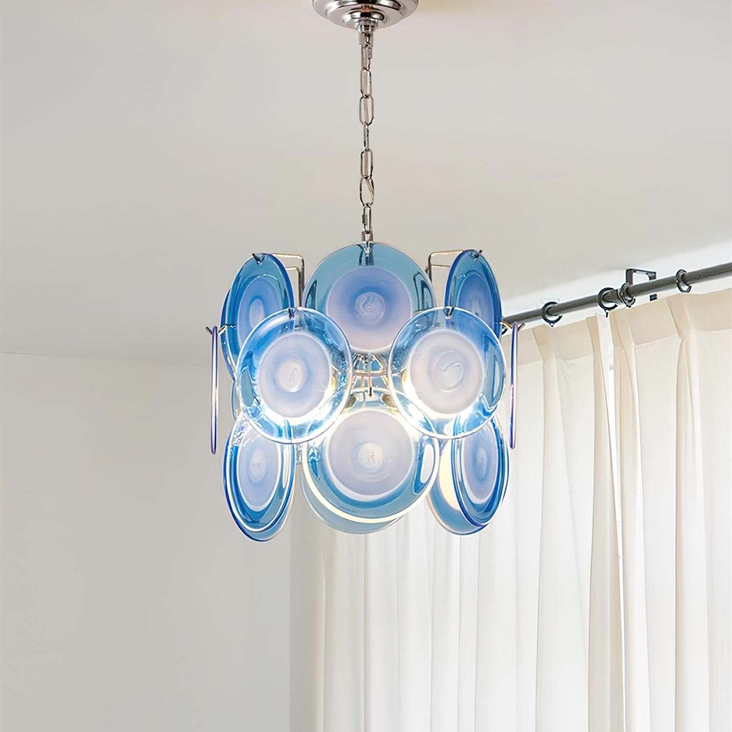 Verona Blue Glass Pendant Lamp