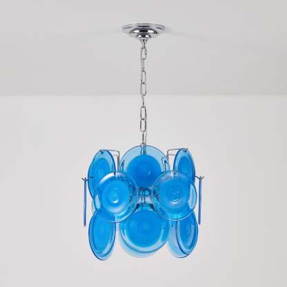 Verona Blue Glass Pendant Lamp