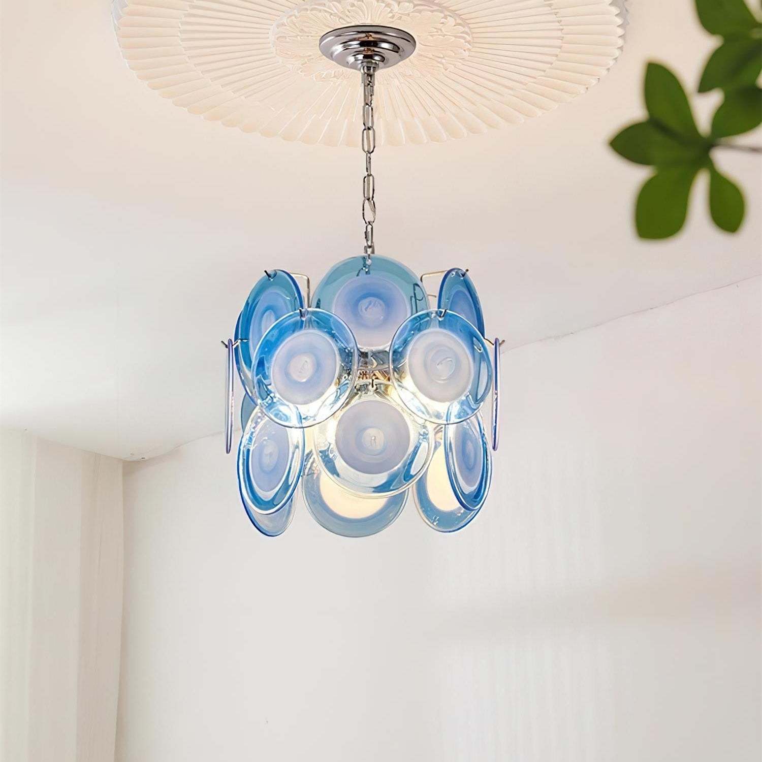 Verona Blue Glass Pendant Lamp