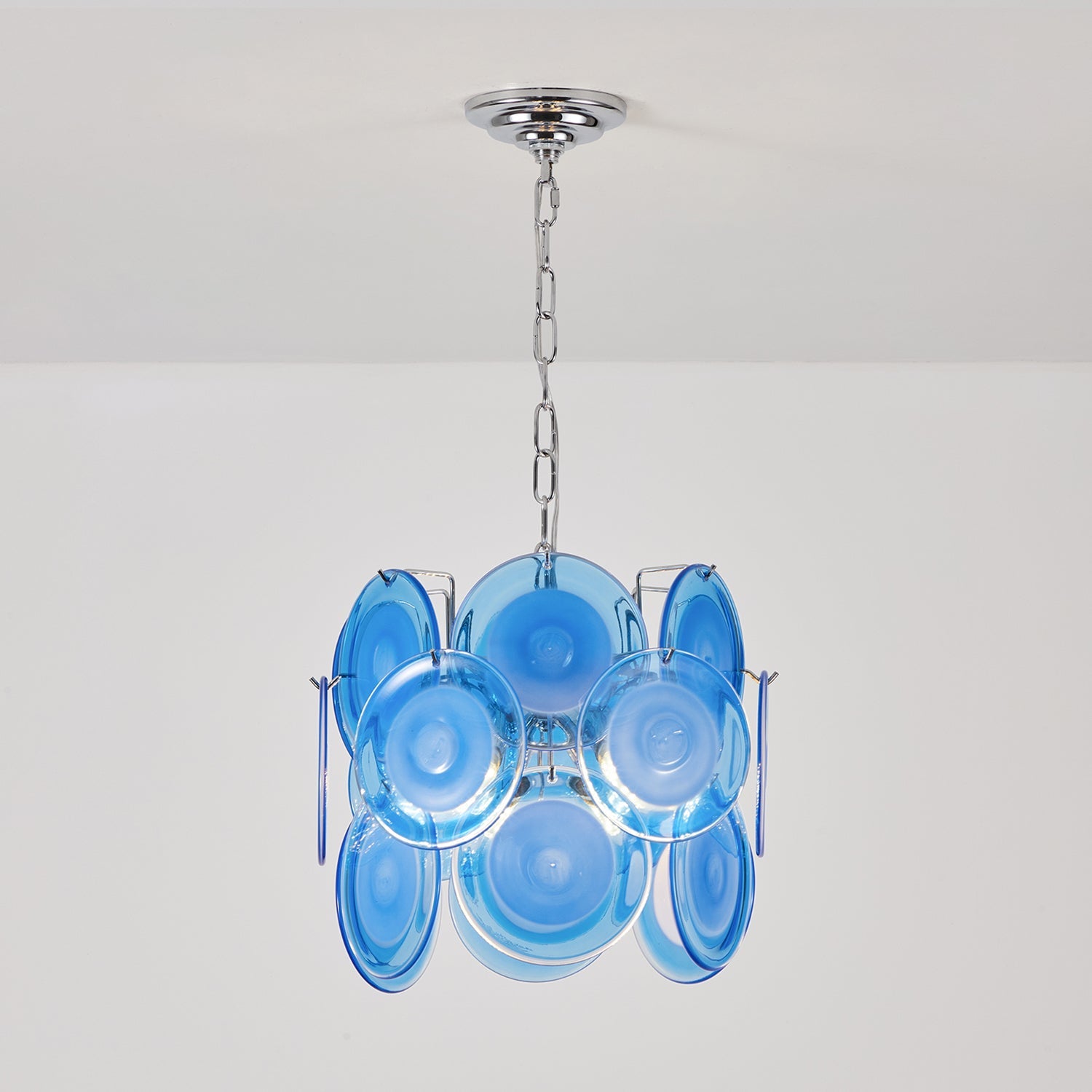 Verona Blue Glass Pendant Lamp