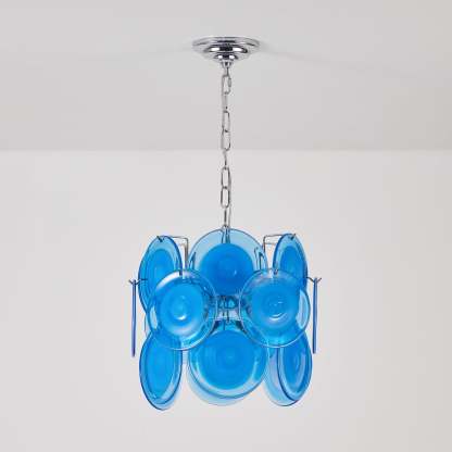 Verona Blue Glass Pendant Lamp