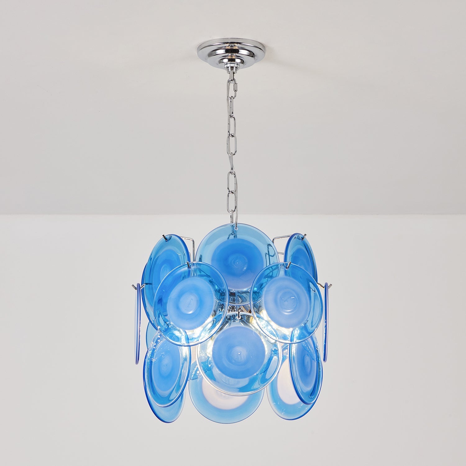 Verona Blue Glass Pendant Lamp