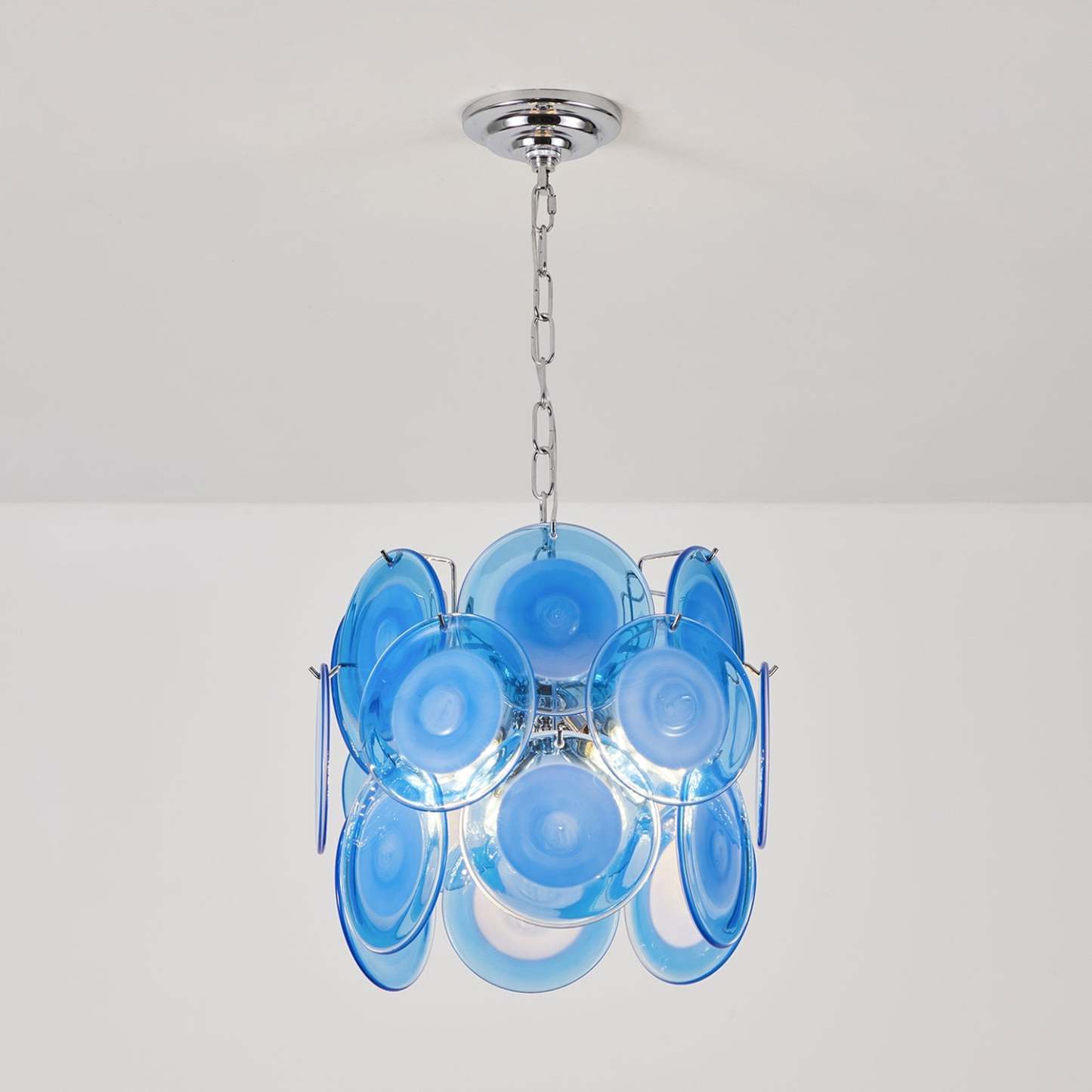 Verona Blue Glass Pendant Lamp