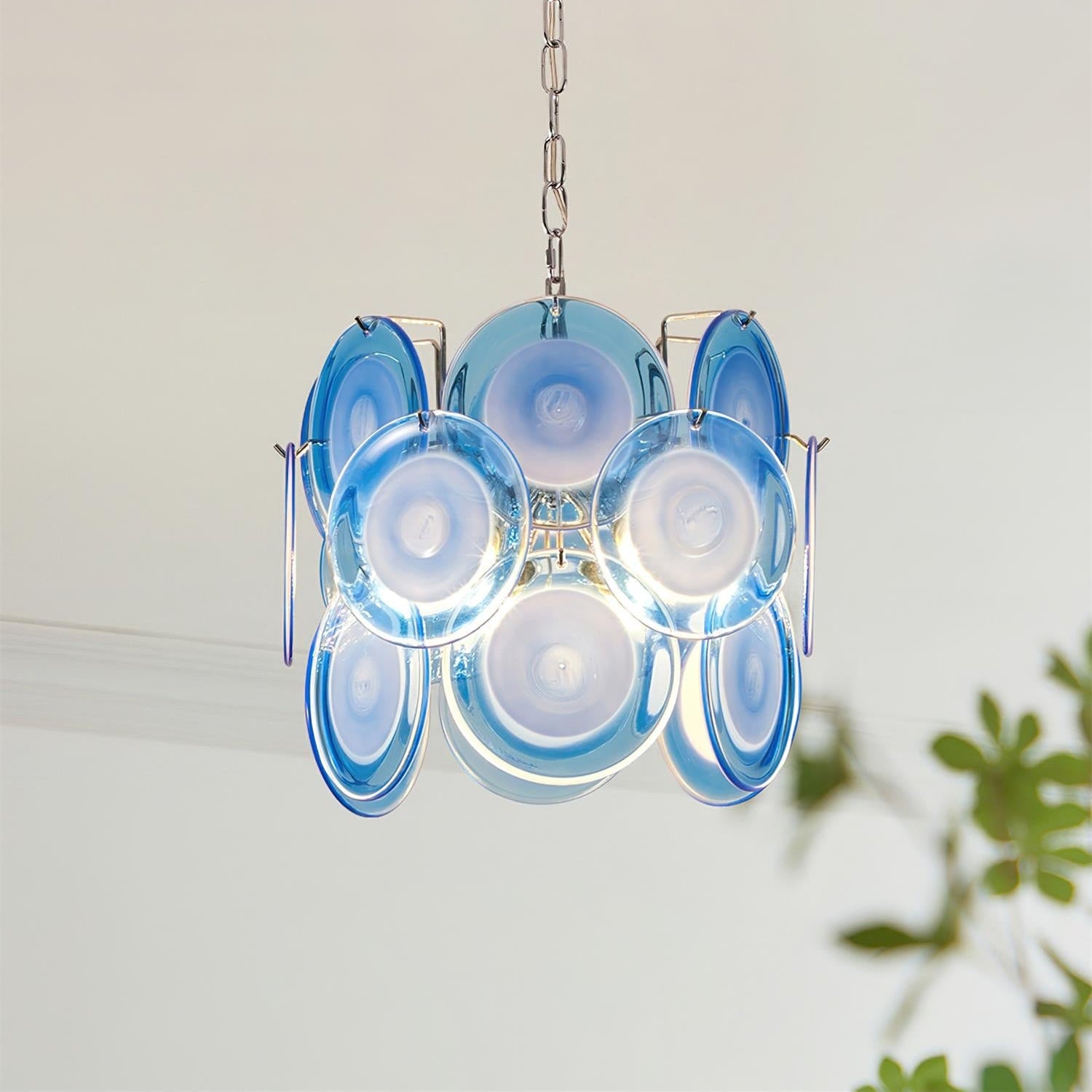 Verona Blue Glass Pendant Lamp