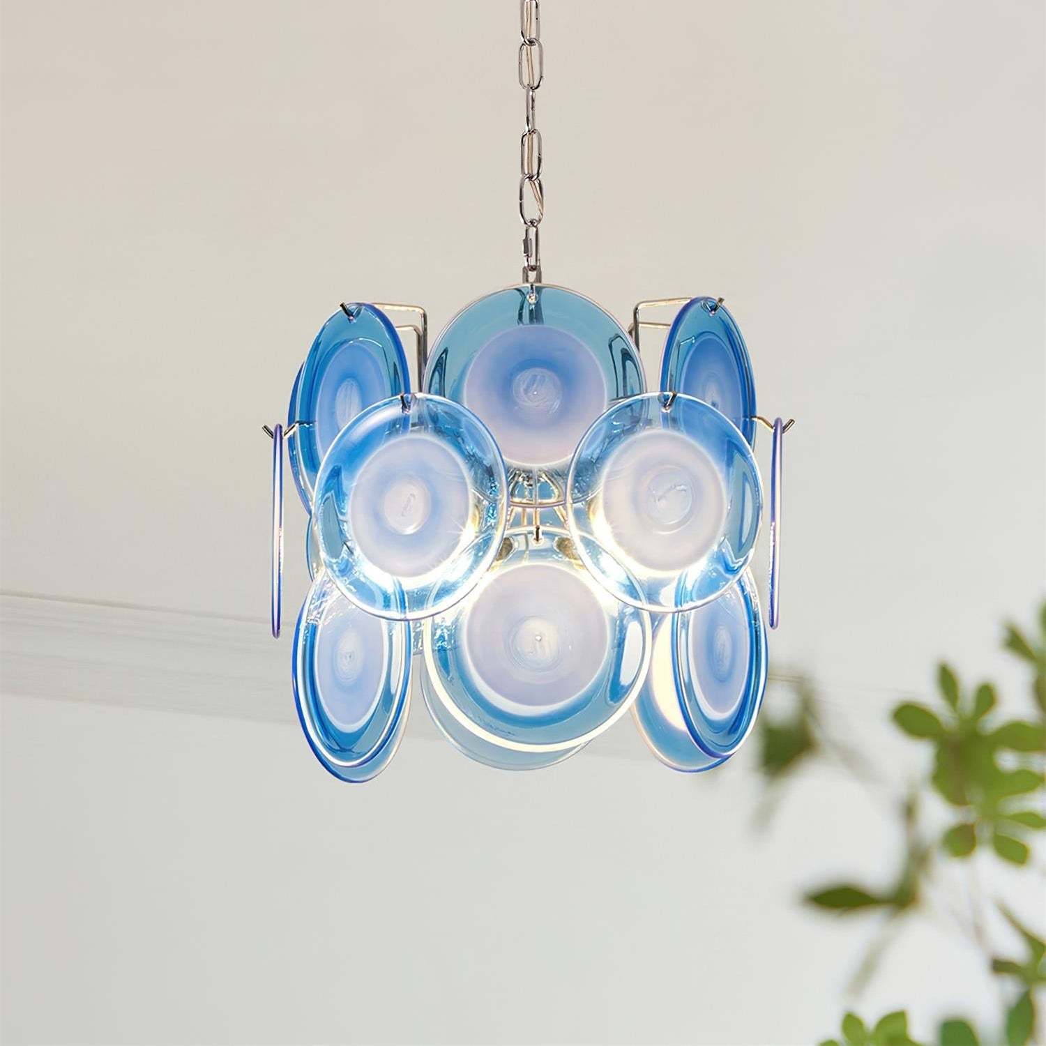 Verona Blue Glass Pendant Lamp