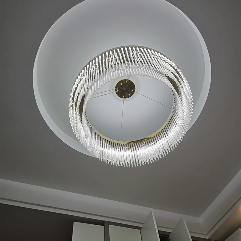 Colon Suspension Ronde Moderne, Métal, Doré, Salon/Hôtellerie