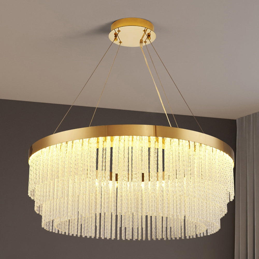 Colon Suspension Ronde Moderne, Métal, Doré, Salon/Hôtellerie