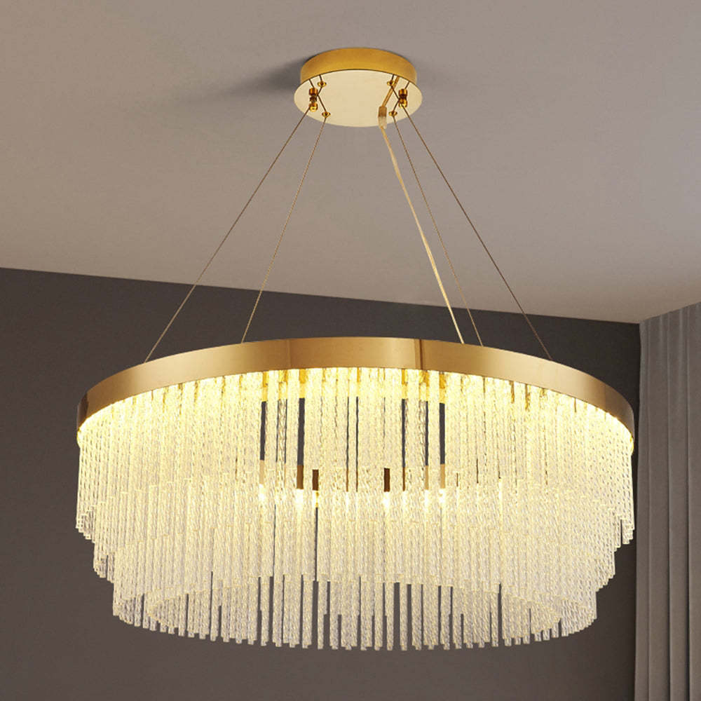 Colon Suspension Ronde Moderne, Métal, Doré, Salon/Hôtellerie