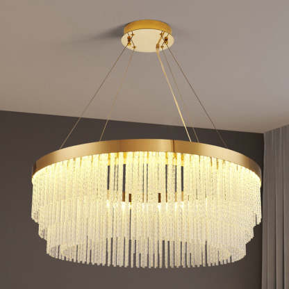 Colon Suspension Ronde Moderne, Métal, Doré, Salon/Hôtellerie