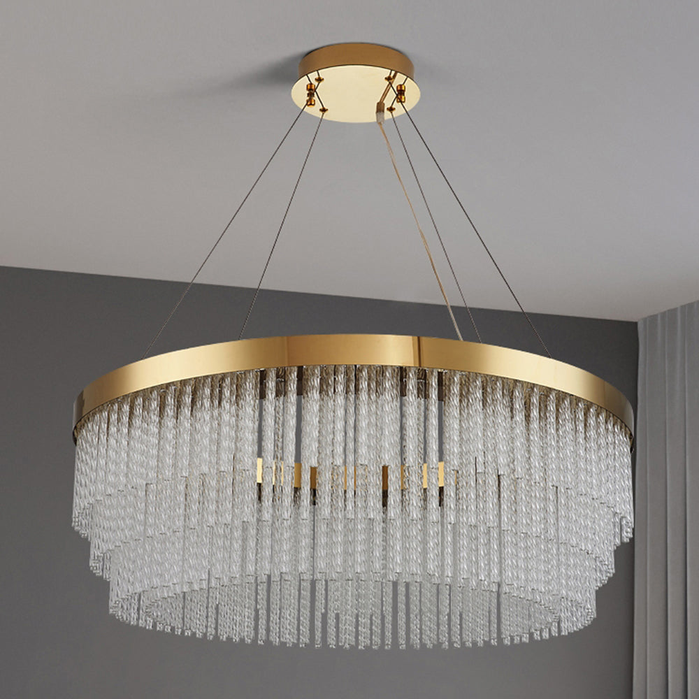 Colon Suspension Ronde Moderne, Métal, Doré, Salon/Hôtellerie