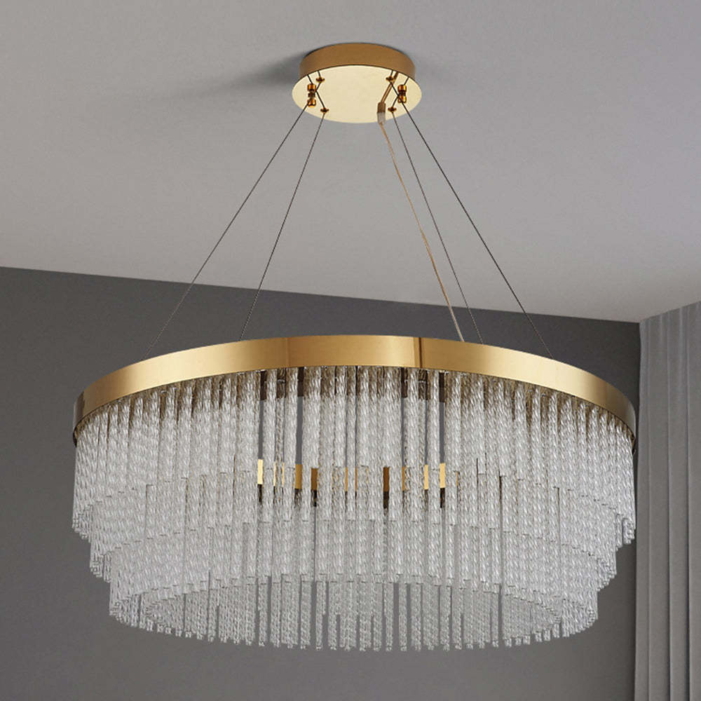 Colon Suspension Ronde Moderne, Métal, Doré, Salon/Hôtellerie