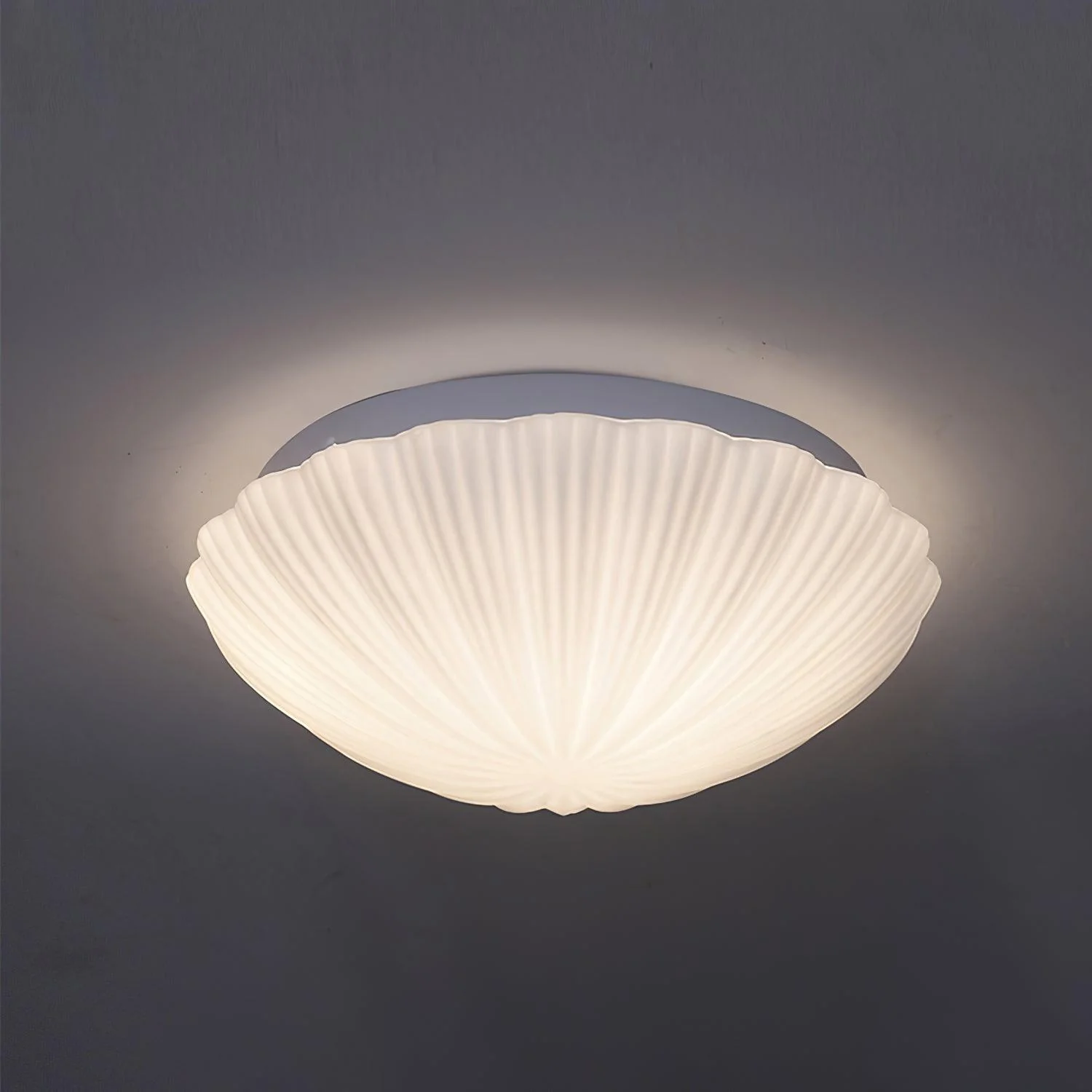 Quinn Moderne Urbain Coquillage Verre Plafonnier Chambre à Coucher Couloir