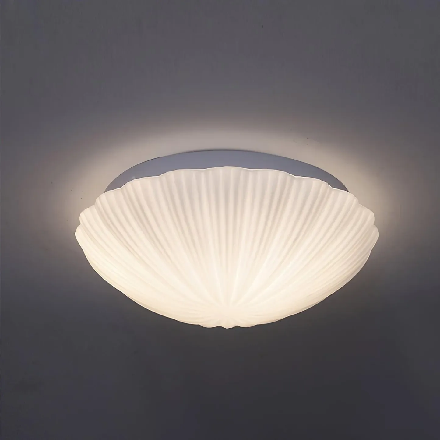 Quinn Moderne Urbain Coquillage Verre Plafonnier Chambre à Coucher Couloir